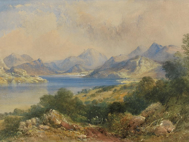 1810-Thomas Colman Dibdin - Scena montuosa con un lago - Yale Center for British Art